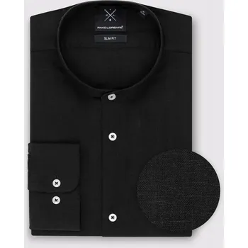 Pánská košile Pako lorente Pánská košile ležérního stylu s dlouhým rukávem, střih slim, lněná, velikost XXL