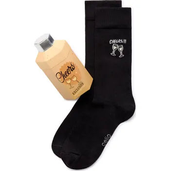 Pánské oblečení Dárkové balení ponožek Celio Cheers Celio černá | krémová 3505133