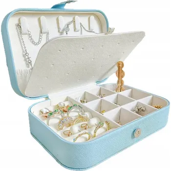 Šperkovnice ŠPERKOVNICE KRABIČKA ORGANIZÉR NA ŠPERKY NÁHRDELNÍKY PRSTENY náramky