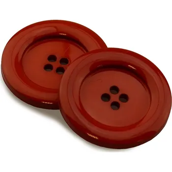 Knoflík Pro Háčkování Knoflík kulatý plast 30 mm, pálená cihla