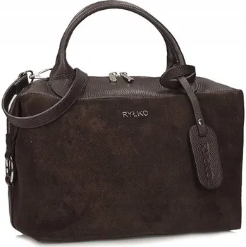 Kabelka Ryłko kabelka z pravé kůže hnědá