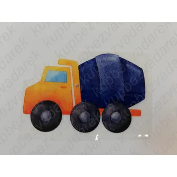 Nažehlovací obrázek na folii - stavební stroj č.1 - 10 x 6,5 cm