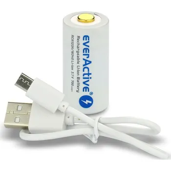 Článková baterie Nabíjecí baterie 16340 / R-CR123 3,7V everActive 700mAh (1 ks) s bezpečnostní ochranou