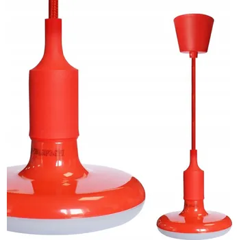 Žárovka LED ŽÁROVKA UFO 15W ČERVENÁ + KABEL V OPLÁŠTĚNÍ