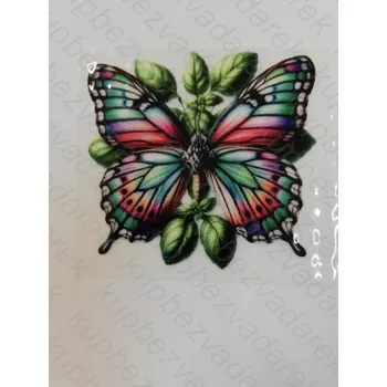 Nažehlovací obrázek na folii - motýl č.8 - 6 x 6 cm