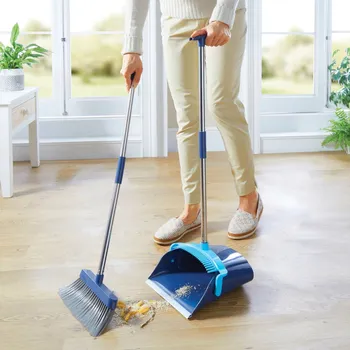 3Pagen Smeták a lopatka s dlouhou rukojetí 109x28x14 cm. Délka násady smetáku 88 cm.