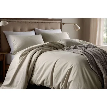 Bytový textil DARRÉ Bavlněné povlečení Jednobarevné perkálové - béžové Velikost: atypický 240 x 220 + 2 x 70 x 90