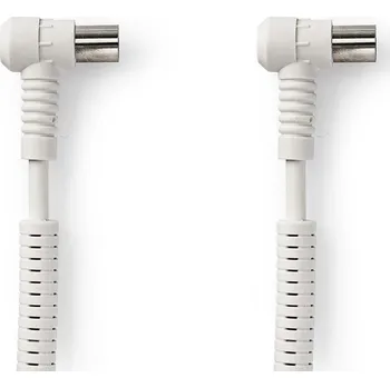 Anténní kabel Nedis anténní kabel 120 dB úhlová zástrčka Coax - úhlová zásuvka Coax, 10 m, bílá (CSGL40120WT100)