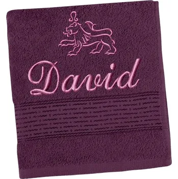 Ručník Bellatex Froté ručník proužek s výšivkou jména a znamení zvěrokruhu Vínová