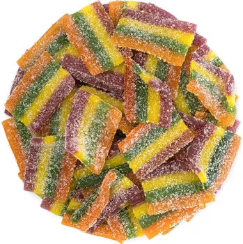 Cukrovinka NUTSMAN Kyselé duhové mini pásky Množství: 1000 g