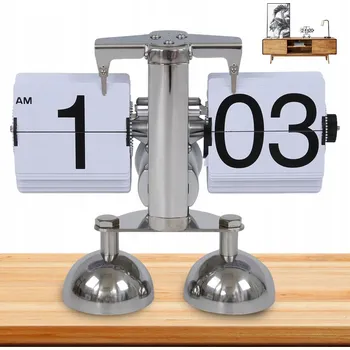 Hodiny Výklopné stolní hodiny Vintage 24hodinové protiskluzová základna MO