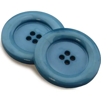 Knoflík Pro Háčkování Knoflík kulatý plast 30 mm, modrošedý