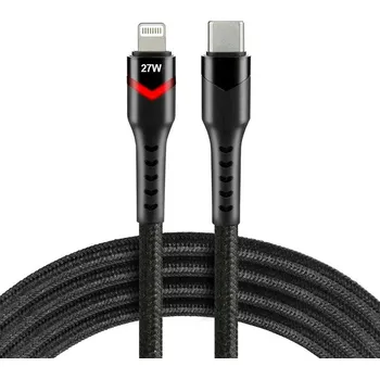 Datový kabel USB-C / Lightning Apple iPhone LED RGB kabel everActive CBB-1CIR 100cm PD 27W