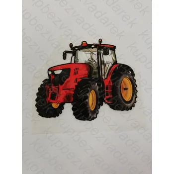 Nažehlovací obrázek na folii - traktor červený - 6,5 x 7 cm