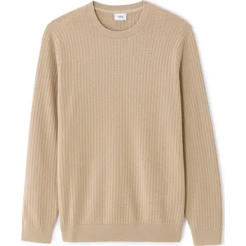 Dámský svetr Béžový svetr z bavlny Celio krémová 3504896