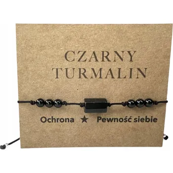 Náramek Náramek na šňůrce Černý Turmalín
