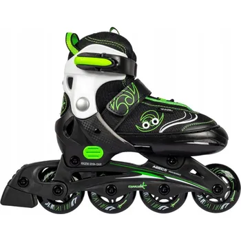 Kolečkové brusle Muuwmi nastavitelné dětské inline brusle, zelené vel. 33-36