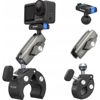 Telesin ALU svorka, magická ruka, přímo s magnetickým úchytem kamer DJI Osmo Action 3,4,5,6, NANO a Osmo 360