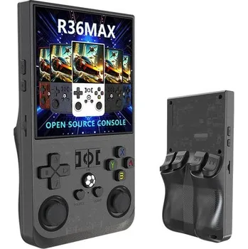 Herní konzole R36 Max Přenosná herní konzole s 4,0" IPS displejem, černá
