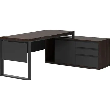 Psací stůl Velký rohový psací stůl se skříňkami do kanceláře - Práva