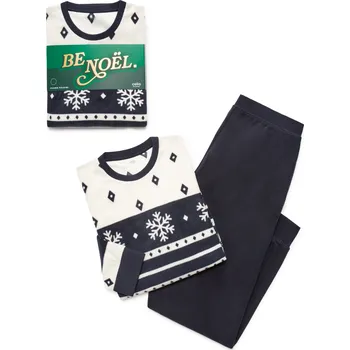 Vánoční pánské pyžamo Celio Celio modrá | krémová 3505141