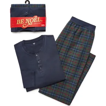 Pánské pyžamo Celio vánoční balení Celio modrá | zelená | červená 3505143