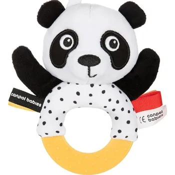 Hračka pro kojence CANPOL BABIES senzorická hračka PANDA s kousátkem a chrastítkem BABIES BOO