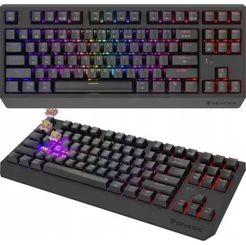 Klávesnice Bezdrátová mechanická klávesnice GENESIS Thor 230 TKL Hot Swap RGB Red