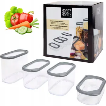 Dóza na potraviny SADA KUCHYŇSKÝCH DÓZ NA POTRAVINY S VÍKY, ORGANIZÉR, 4 KS