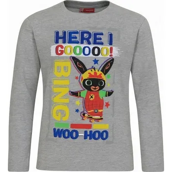 Chlapecké tričko EplusM dětské tričko s dlouhým rukávem bavlna šedé, velikost 110