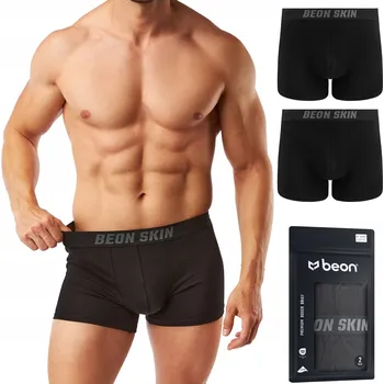 Pánské spodní prádlo PÁNSKÉ BAVLNĚNÉ BOXERKY PREMIUM BAVLNA ČESANÉ VÍCEBALENÍ SET 2x - XXL