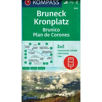 K 045 Wanderkarte Bruneck, Kronplatz Brunico Plan de Corones Kolektiv autorů (Turistická mapa Bruneck, Kronplatz)