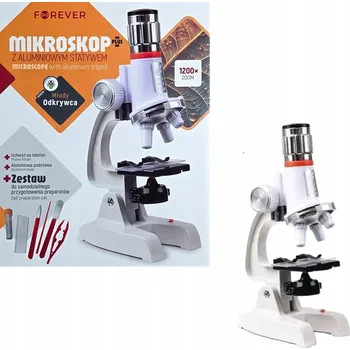 Mikroskop MIKROSKOP S HLINÍKOVÝM STATIVEM FOREVER + SADA PRO PŘÍPRAVU VZORKŮ