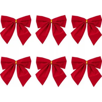 Vánoční dekorace MAŠLE ozdobné vánoční MAŠLIČKY ČERVENÉ 8 cm 6 ks VÁNOCE