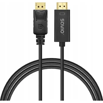 Video kabel Adaptér / Kabel DisplayPort na HDMI Savio CL-183, 1,5 m