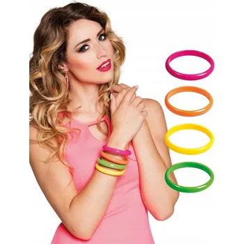 Náramek Sada KLUBOVÝCH NÁRAMKŮ techno NEON x4