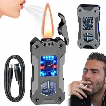 USB Zapalovač černý 4cestný zapalovací systém větruodolný Dárek