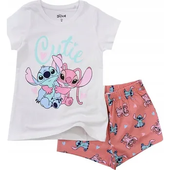 Dívčí pyžamo Stitch Dívčí pyžamo, krátký rukáv, šortky, růžové, velikost 104 D051ą