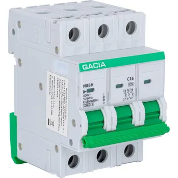 Jistič GACIA N8BH 10KA C 3P 25A nadproudový jistič