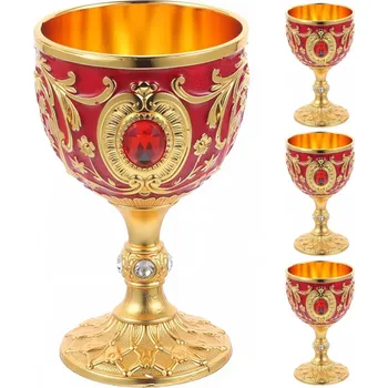 Sklenice SKLENICE NA VODKU 4 KUSY SKLENIČEK SADA KOVOVÝCH OCELOVÝCH RETRO SETŮ