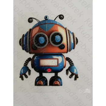 Nažehlovací obrázek na folii - robot č.3 - 10 x 8,5 cm