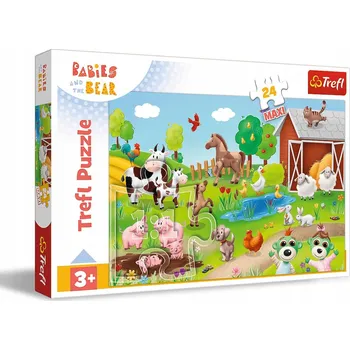 Puzzle Puzzle Trefl 24 dílků Puzzle 24 maxi Miminka a zvířátka