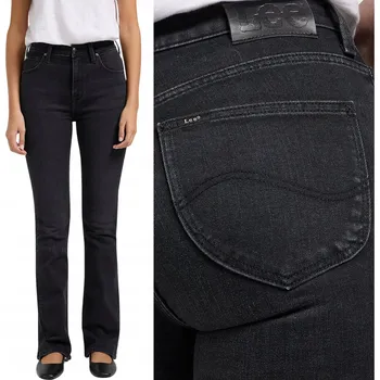 Dámské džíny Lee BREESE BOOT bootcut černé dámské džíny se zvonovými nohavicemi W29 L31