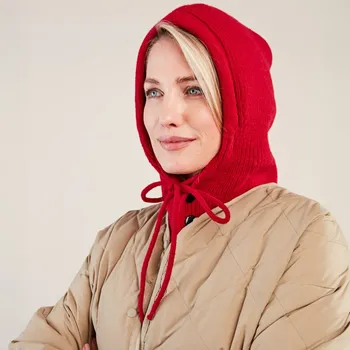 Šála Kapuce 2 v 1 bordó