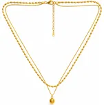 Zlacený kuličkový náhrdelník Purpose