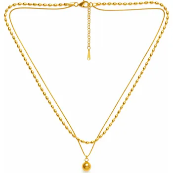 Náhrdelník Zlacený kuličkový náhrdelník Purpose