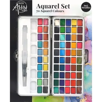 Vodová barva Akvarelové barvy Creative Artist vícebarevné, 70 ks, 100 ml