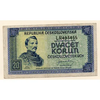 Sběratelství Československo 20 Korun bez data (1945) S. LR