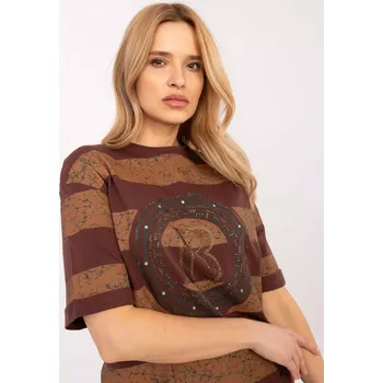 Dámská halenka Halenka CLM BZ 0004.50 hnědá XL