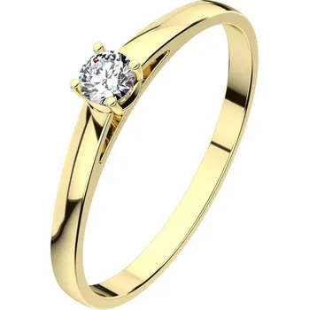 Šperk Diona G Briliant (3 mm) - jemný zásnubní prsten ze žlutého zlata